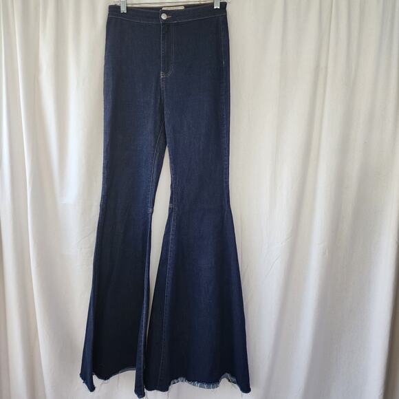 Free People Womens Float On Flare Jeans Size 28 R Bell Bottom 70s Hippie Boho - Picture 5 of 12